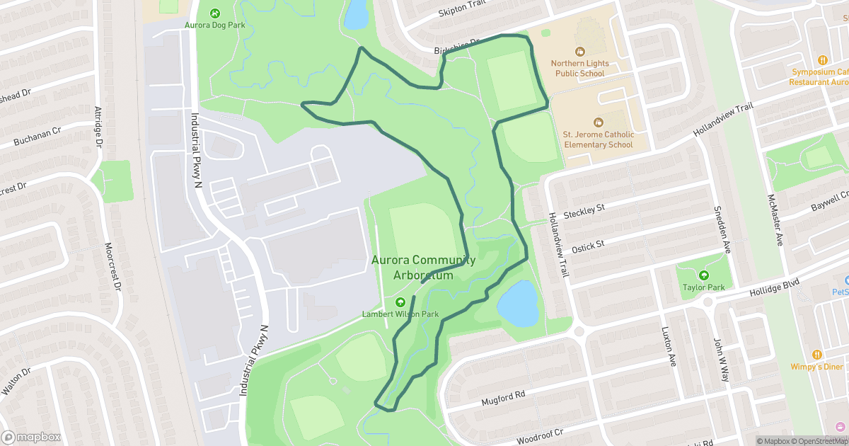 Route map of Lambert Wilson Park